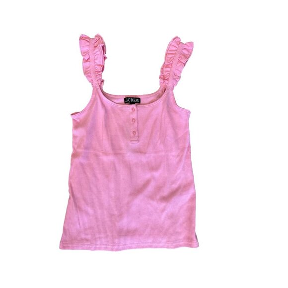 NWT J.Crew Pink Henley Tank Top S - Picture 2 of 5